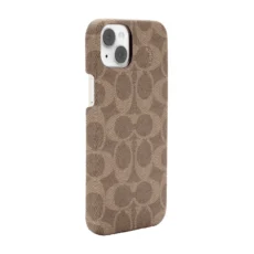 Coach รุ่น Slim Wrap Case - เคส iPhone 14 Plus - ลาย Signature C Tan