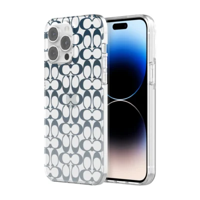 Coach รุ่น Protective Case - เคส iPhone 14 Pro Max - ลาย Signature C Blue Ombre