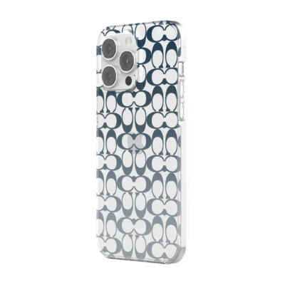 Coach รุ่น Protective Case - เคส iPhone 14 Pro Max - ลาย Signature C Blue Ombre
