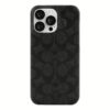 Coach รุ่น Slim Wrap Case - เคส iPhone 14 Pro Max - ลาย Signature C Black