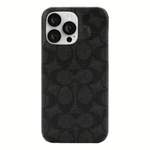 Coach รุ่น Slim Wrap Case - เคส iPhone 14 Pro Max - ลาย Signature C Black