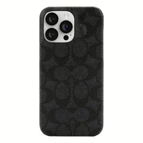 Coach รุ่น Slim Wrap Case - เคส iPhone 14 Pro Max - ลาย Signature C Black