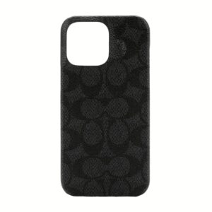 Coach รุ่น Slim Wrap Case - เคส iPhone 14 Pro Max - ลาย Signature C Black