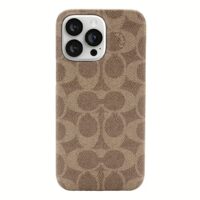 Coach รุ่น Slim Wrap Case - เคส iPhone 14 Pro Max - ลาย Signature C Tan