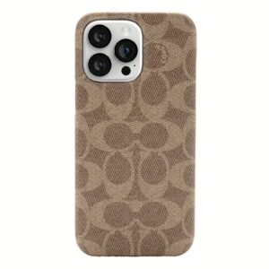 Coach รุ่น Slim Wrap Case - เคส iPhone 14 Pro Max - ลาย Signature C Tan