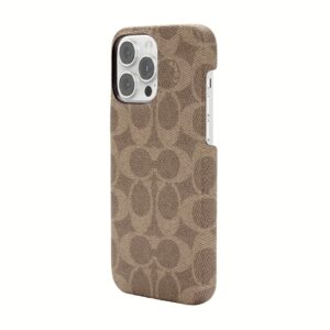 Coach รุ่น Slim Wrap Case - เคส iPhone 14 Pro Max - ลาย Signature C Tan