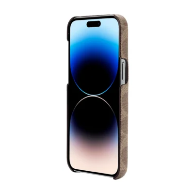 Coach รุ่น Slim Wrap Case - เคส iPhone 14 Pro Max - ลาย Signature C Tan