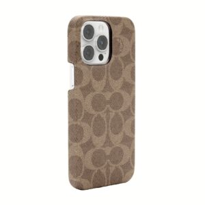 Coach รุ่น Slim Wrap Case - เคส iPhone 14 Pro Max - ลาย Signature C Tan