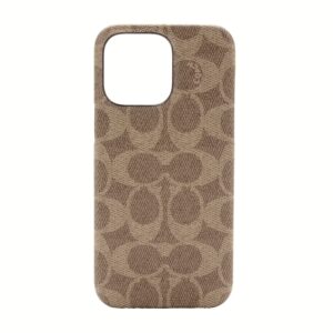 Coach รุ่น Slim Wrap Case - เคส iPhone 14 Pro Max - ลาย Signature C Tan