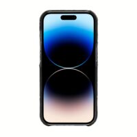 Coach รุ่น Leather Slim Wrap Case - เคส iPhone 14 Pro - ลาย Black Emboss Signature C Pebbled Leather