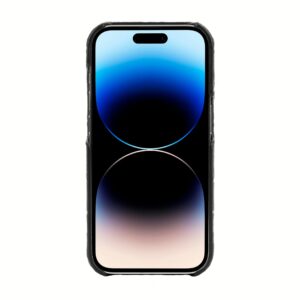 Coach รุ่น Leather Slim Wrap Case - เคส iPhone 14 Pro - ลาย Black Emboss Signature C Pebbled Leather
