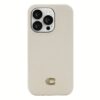 Coach รุ่น Leather Slim Wrap Case - เคส iPhone 14 Pro - ลาย Ivory C Plaque