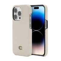 Coach รุ่น Leather Slim Wrap Case - เคส iPhone 14 Pro - ลาย Ivory C Plaque