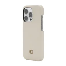 Coach รุ่น Leather Slim Wrap Case - เคส iPhone 14 Pro - ลาย Ivory C Plaque