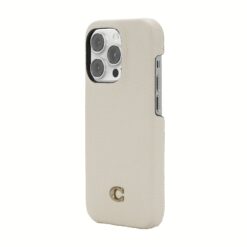 Coach รุ่น Leather Slim Wrap Case - เคส iPhone 14 Pro - ลาย Ivory C Plaque