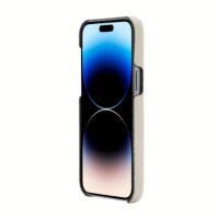 Coach รุ่น Leather Slim Wrap Case - เคส iPhone 14 Pro Max - ลาย Ivory C Plaque