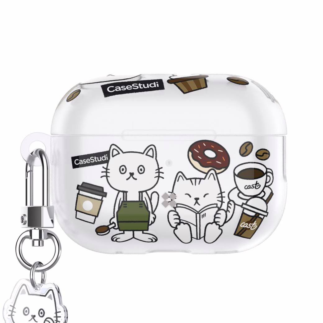 Casestudi รุ่น Cast - เคส Airpods Pro 2 - ลาย Coffee Cat
