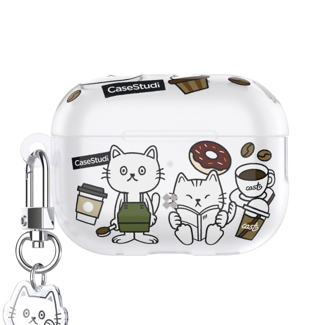 Casestudi รุ่น Cast - เคส Airpods Pro 2 - ลาย Coffee Cat