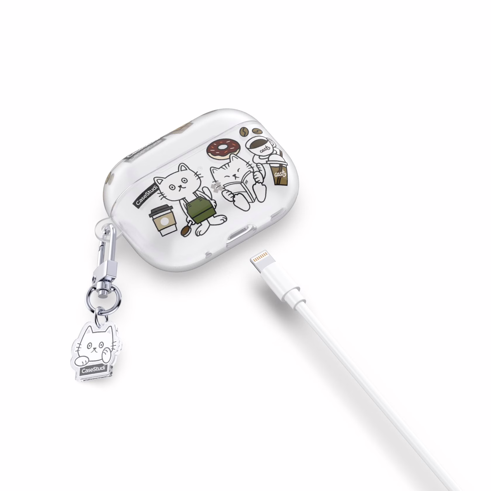 Casestudi รุ่น Cast - เคส Airpods Pro 2 - ลาย Coffee Cat