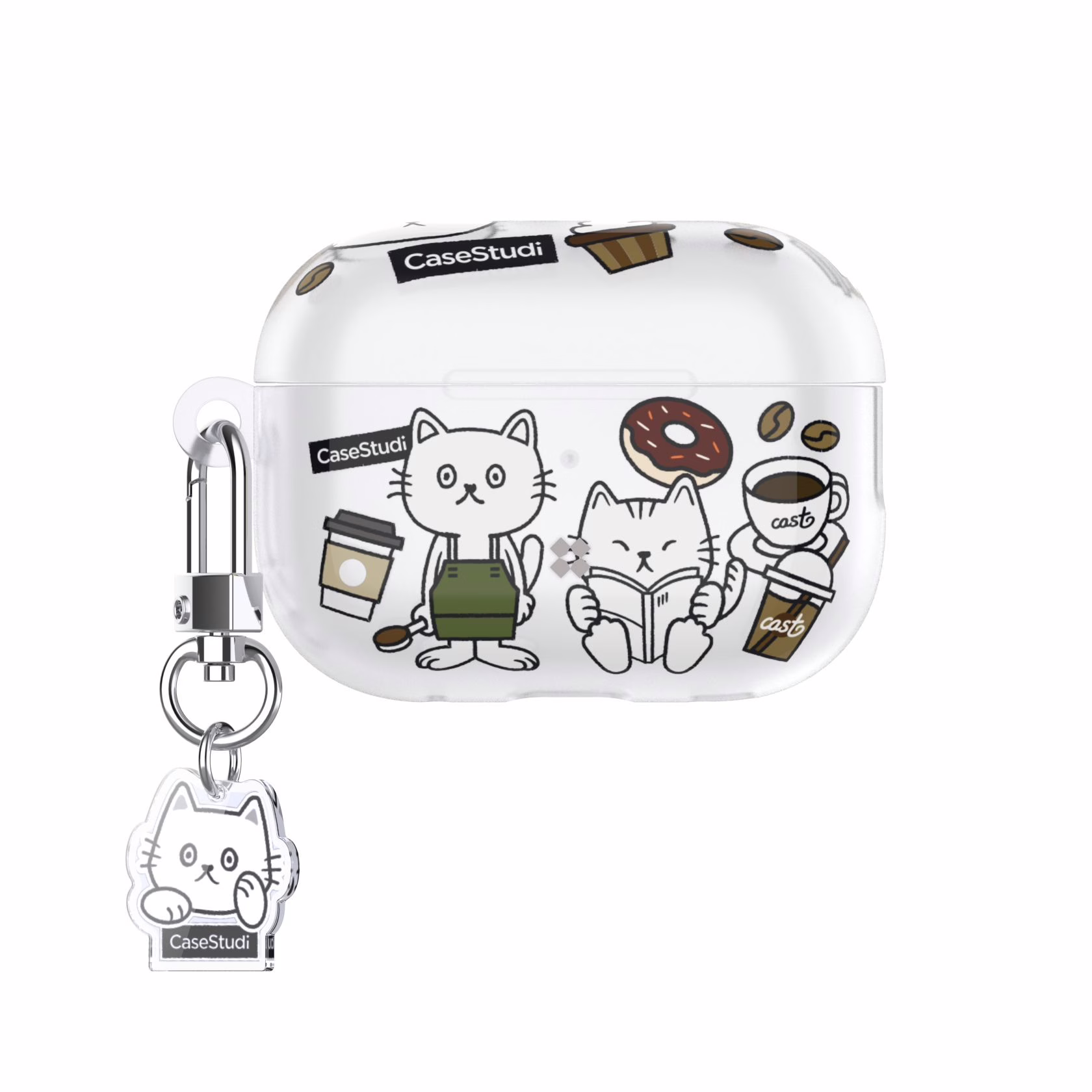 Casestudi รุ่น Cast - เคส Airpods Pro 2 - ลาย Coffee Cat