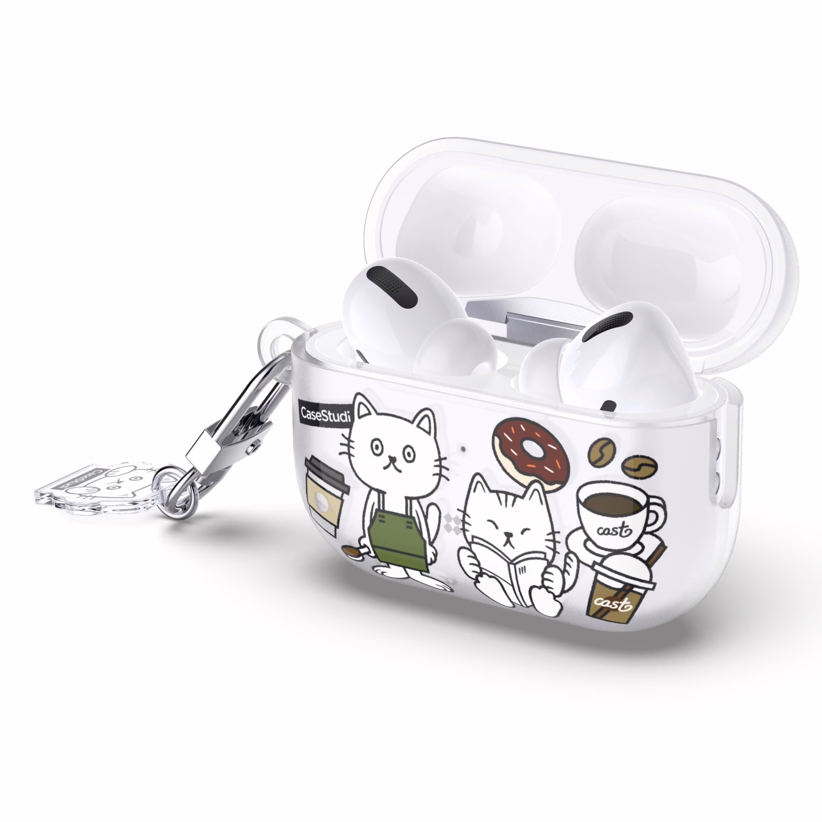 Casestudi รุ่น Cast - เคส Airpods Pro 2 - ลาย Coffee Cat