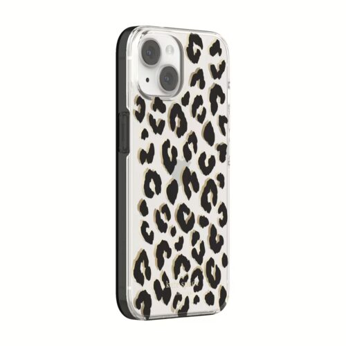Kate Spade New York รุ่น Protective Hardshell Case - เคส iPhone 14 - ลาย City Leopard Black - Image 3