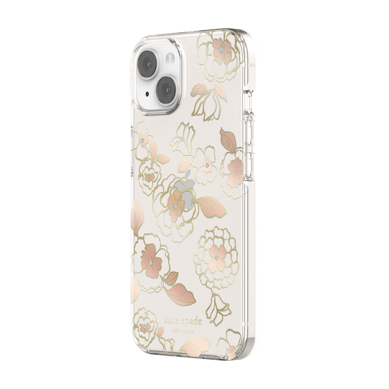 Kate Spade New York รุ่น Protective Hardshell Case - เคส iPhone 14 - ลาย Gold Floral