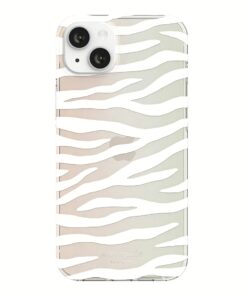 Kate Spade New York รุ่น Protective Hardshell Case - เคส iPhone 14 Plus - ลาย White Zebra