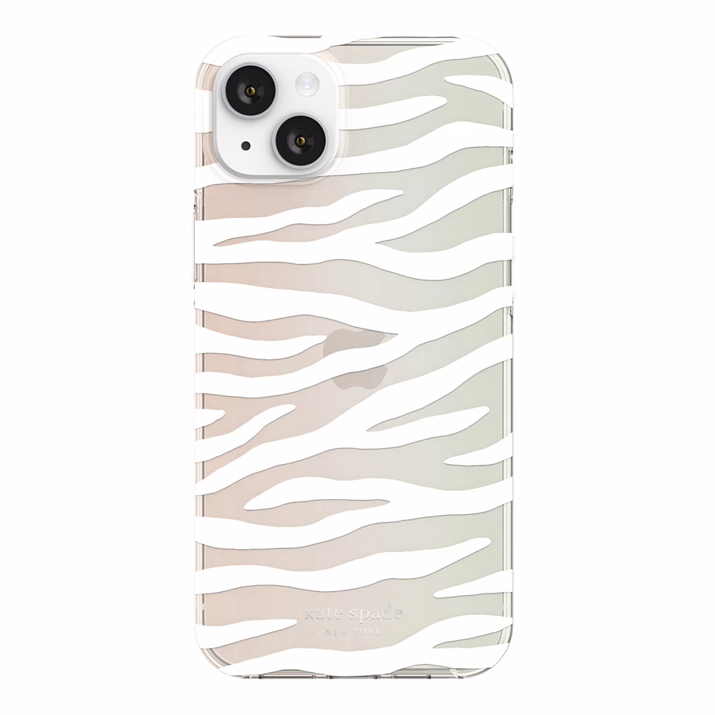 Kate Spade New York รุ่น Protective Hardshell Case - เคส iPhone 14 - ลาย White Zebra