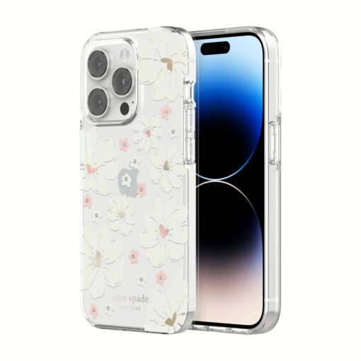 Kate Spade New York รุ่น Protective Hardshell Case - เคส iPhone 14 Pro - ลาย Classic Peony - Image 3