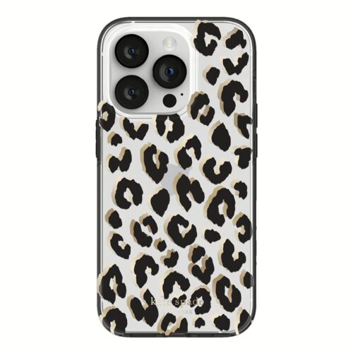 Kate Spade New York รุ่น Protective Hardshell Case - เคส iPhone 14 Pro - ลาย City Leopard Black