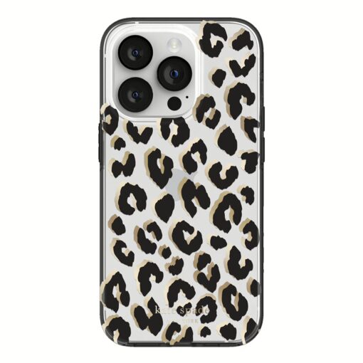 Kate Spade New York รุ่น Protective Hardshell Case - เคส iPhone 14 Pro - ลาย City Leopard Black