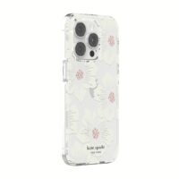 Kate Spade New York รุ่น Protective Hardshell Case - เคส iPhone 14 Pro - ลาย Hollyhock Floral Clear
