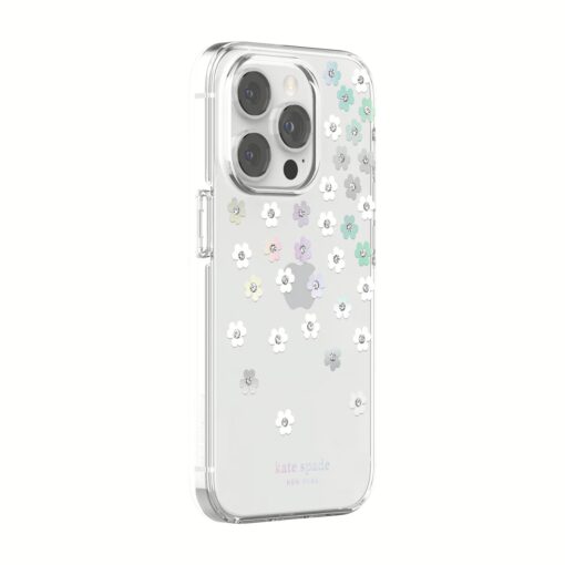 Kate Spade New York รุ่น Protective Hardshell Case - เคส iPhone 14 Pro - ลาย Scattered Flowers - Image 4