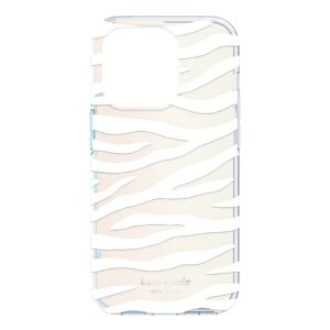 Kate Spade New York รุ่น Protective Hardshell Case - เคส iPhone 14 Pro - ลาย White Zebra