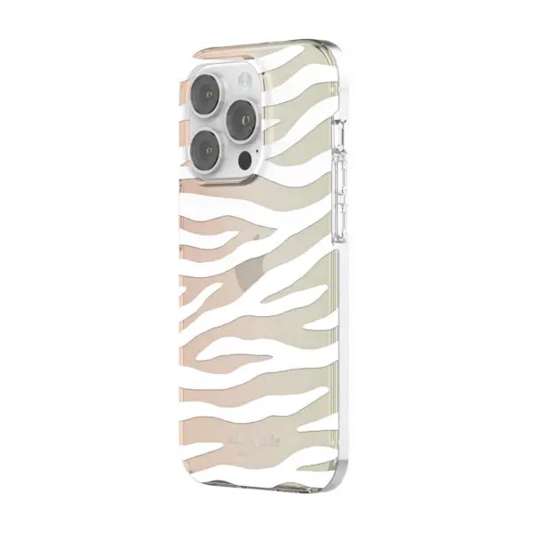 Kate Spade New York รุ่น Protective Hardshell Case - เคส iPhone 14 Pro - ลาย White Zebra