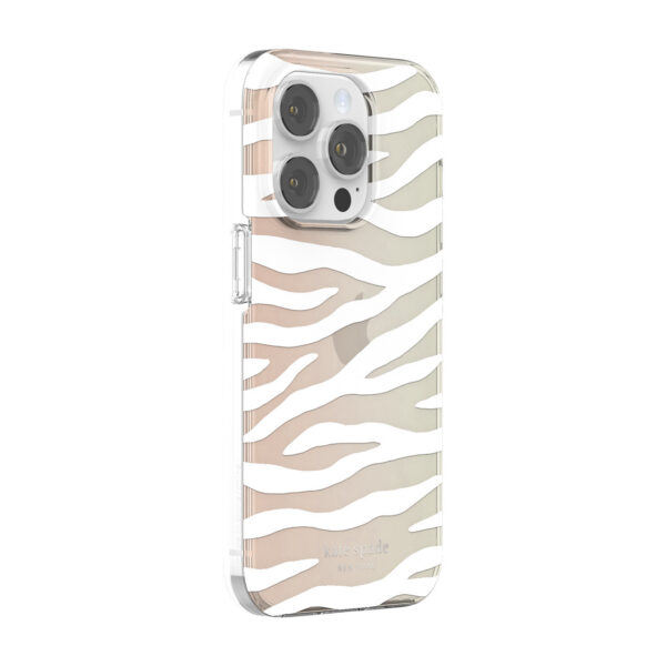 Kate Spade New York รุ่น Protective Hardshell Case - เคส iPhone 14 Pro - ลาย White Zebra