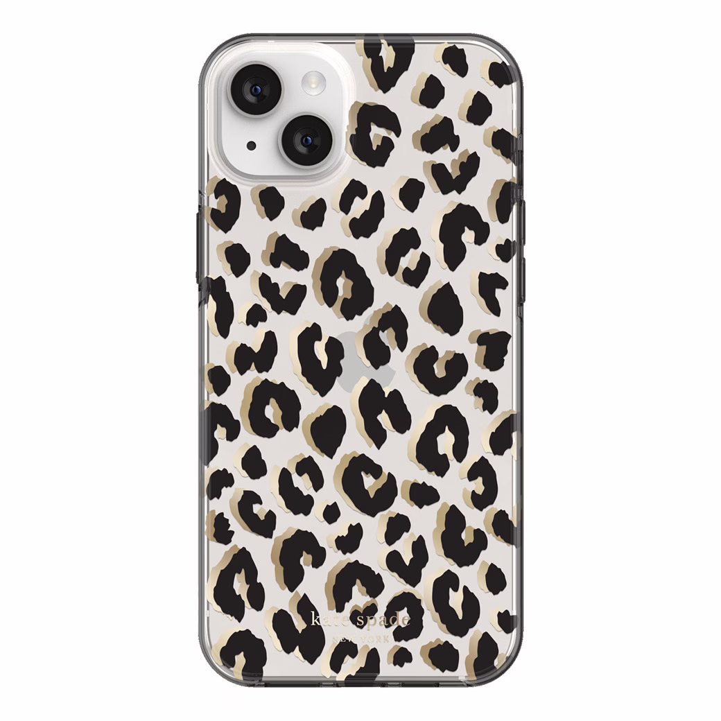 Kate Spade New York รุ่น Protective Hardshell Case - เคส iPhone 14 Plus - ลาย City Leopard Black
