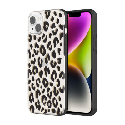 Kate Spade New York รุ่น Protective Hardshell Case - เคส iPhone 14 Plus - ลาย City Leopard Black