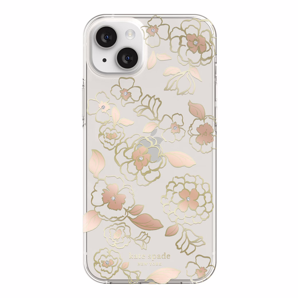 Kate Spade New York รุ่น Protective Hardshell Case - เคส iPhone 14 Plus - ลาย Gold Floral