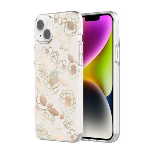 Kate Spade New York รุ่น Protective Hardshell Case - เคส iPhone 14 Plus - ลาย Gold Floral - Image 3