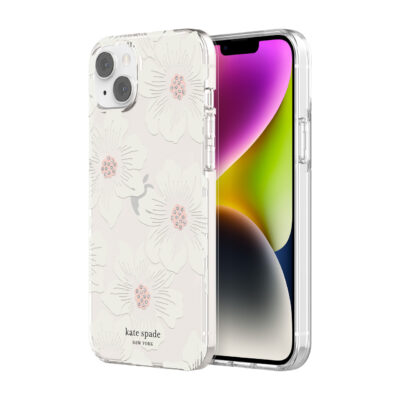 Kate Spade New York รุ่น Protective Hardshell Case - เคส iPhone 14 Plus - ลาย Hollyhock Floral