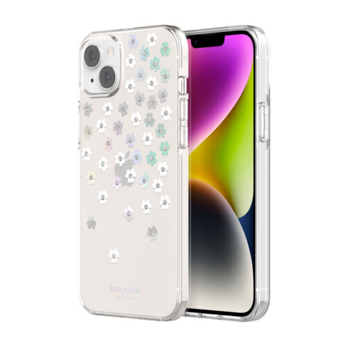 Kate Spade New York รุ่น Protective Hardshell Case - เคส iPhone 14 Plus - ลาย Scattered Flowers