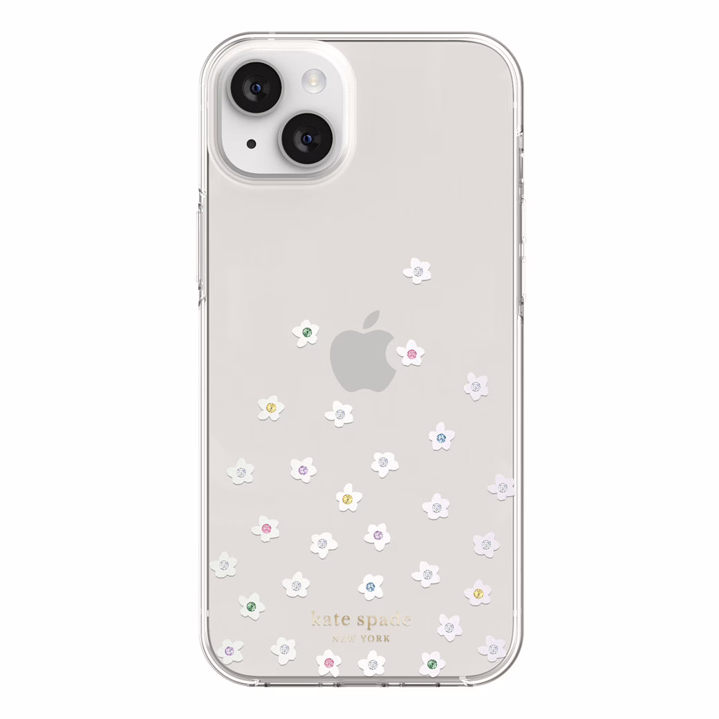 Kate Spade New York รุ่น Protective Hardshell Case - เคส iPhone 14 Plus - ลาย Pearl Wild Flowers