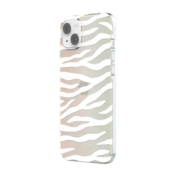 Kate Spade New York รุ่น Protective Hardshell Case - เคส iPhone 14 Plus - ลาย White Zebra