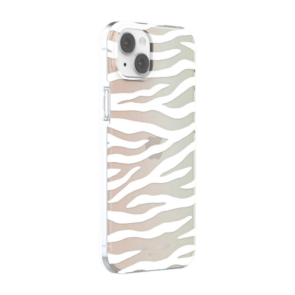 Kate Spade New York รุ่น Protective Hardshell Case - เคส iPhone 14 Plus - ลาย White Zebra