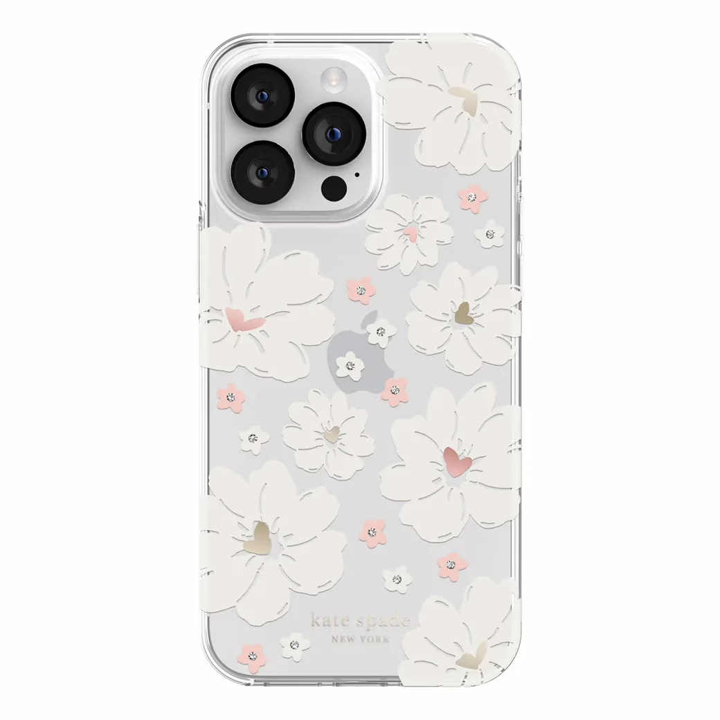 Kate Spade New York รุ่น Protective Hardshell Case - เคส iPhone 14 Pro Max - ลาย Classic Peony