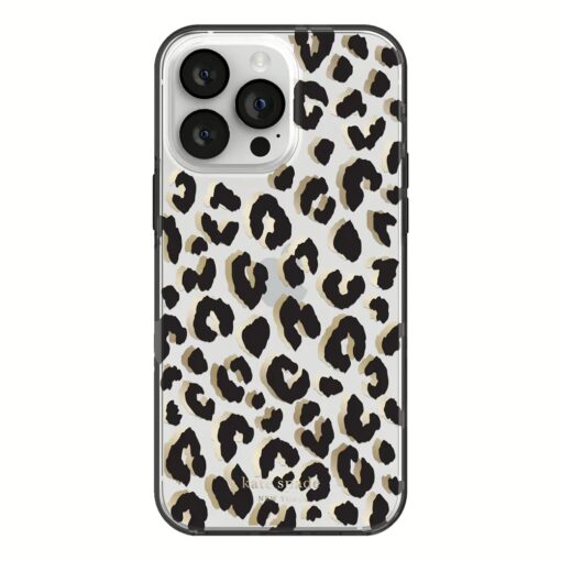 Kate Spade New York รุ่น Protective Hardshell Case - เคส iPhone 14 Pro Max - ลาย City Leopard Black