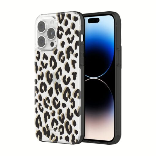Kate Spade New York รุ่น Protective Hardshell Case - เคส iPhone 14 Pro Max - ลาย City Leopard Black - Image 3