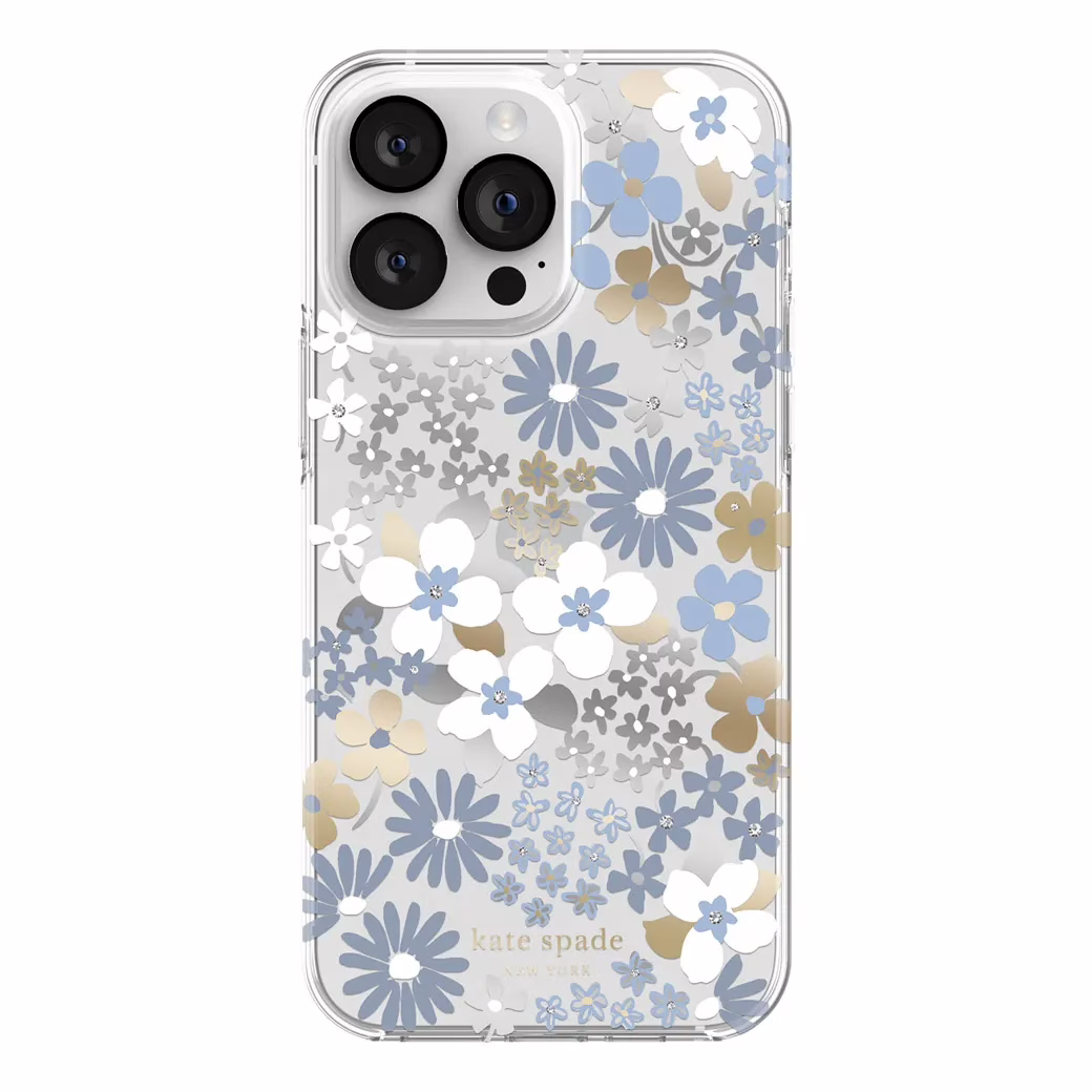 Kate Spade New York รุ่น Protective Hardshell Case - เคส iPhone 14 Pro Max - ลาย Flower Fields